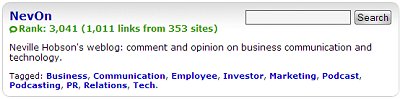 Technorati ranking