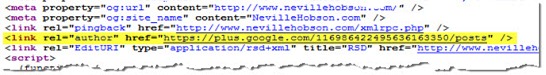 Meta tag code for Google+ author rank Meta tag code for Google+ author rank
