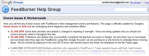 feedburnerhelpgroup feedburnerhelpgroup