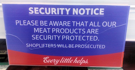 Tesco meat security notice