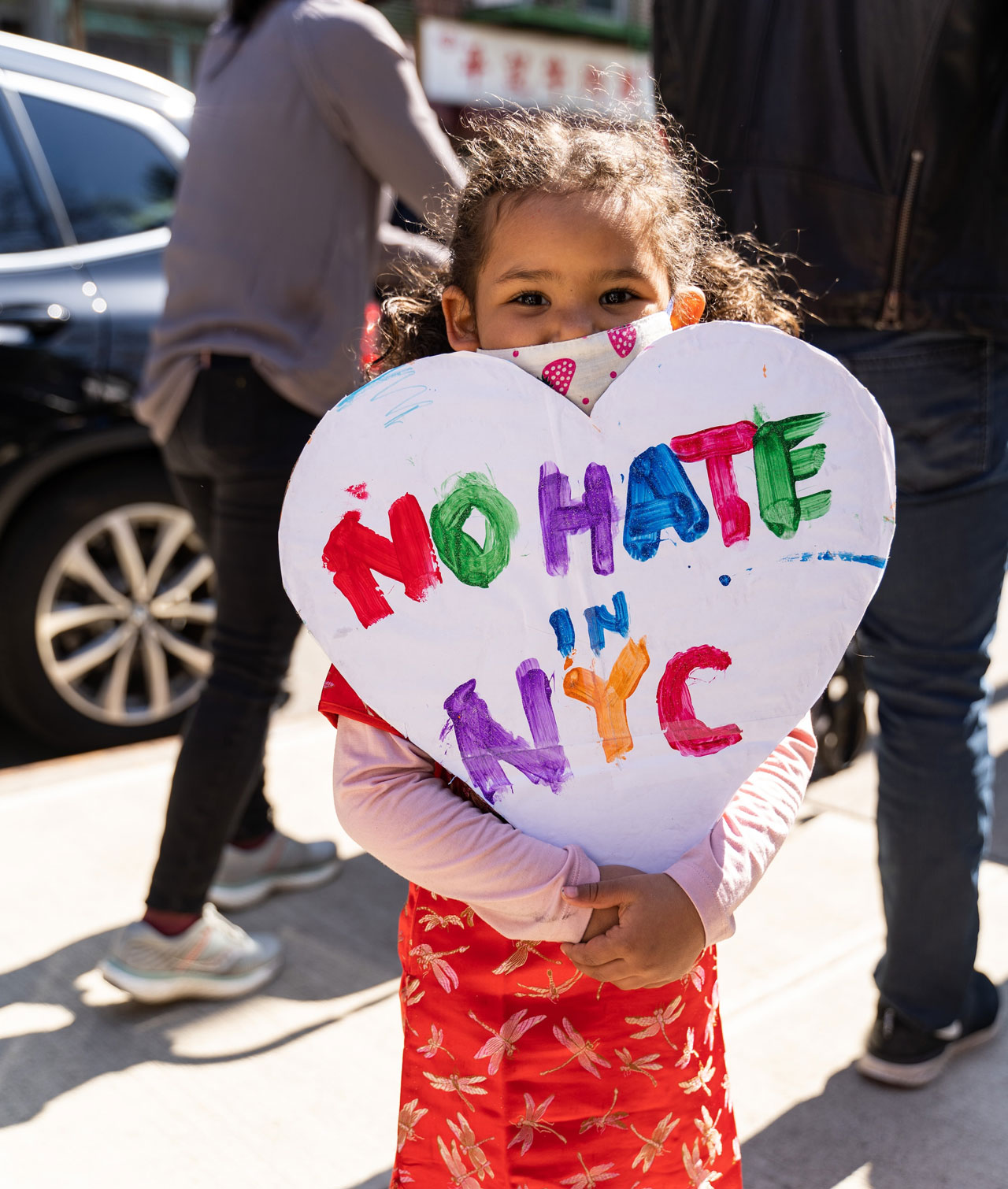 Girl with No Hate in NYC banner