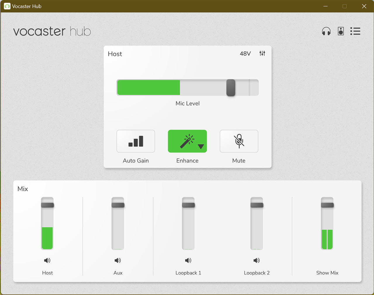 Vocaster Hub app for podcasting